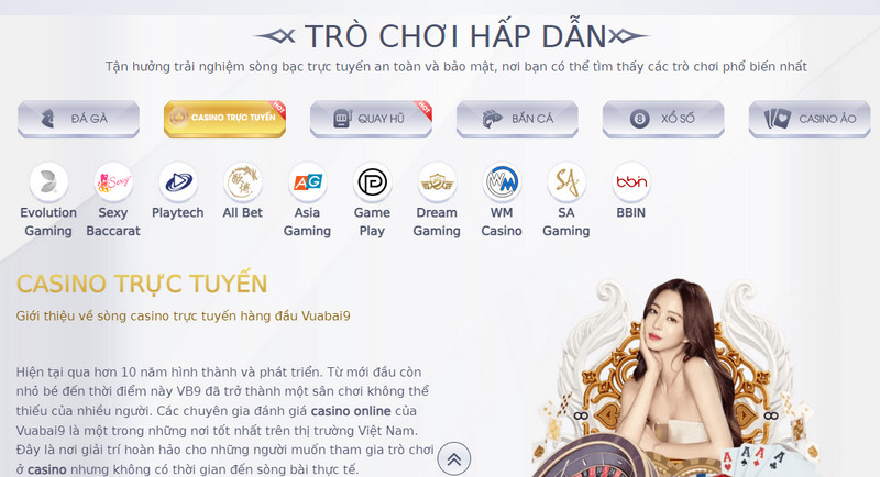 Chi tiết cách chơi casino tại Vuabai9 - Nhà cái online uy tín