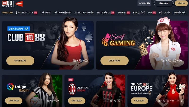 Sòng casino chơi Sicbo online M88