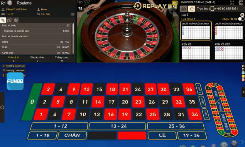 Live casino uy tín, đẳng cấp FUN88