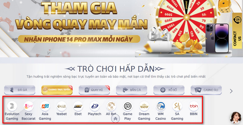 Nhà cung cấp casino trực tuyến VB9 xanh chín